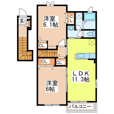 REIWA　Ⅱの物件間取画像